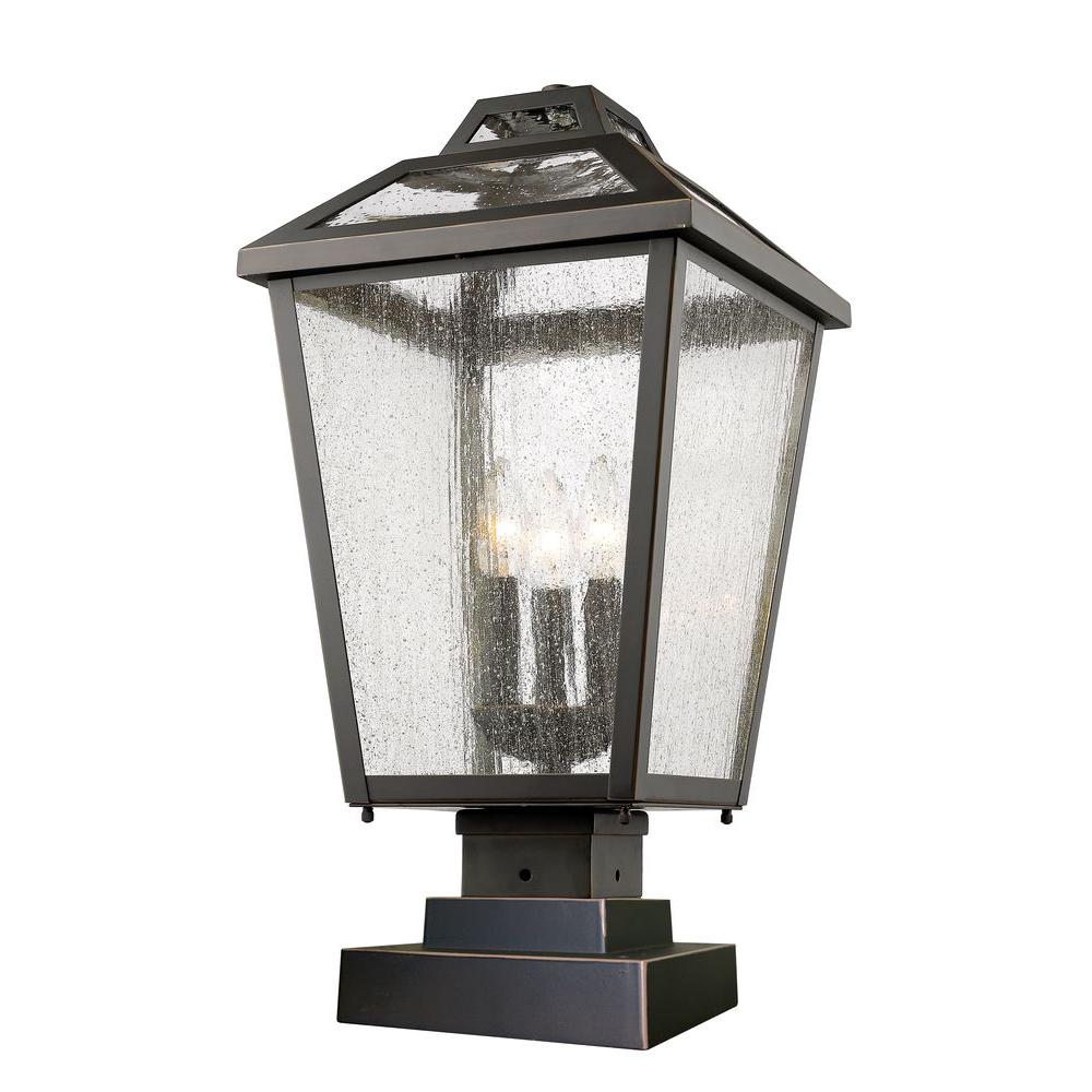 Filament Design Wilkins 3 Light Oil Rubbed Bronze Outdoor Pier Mount