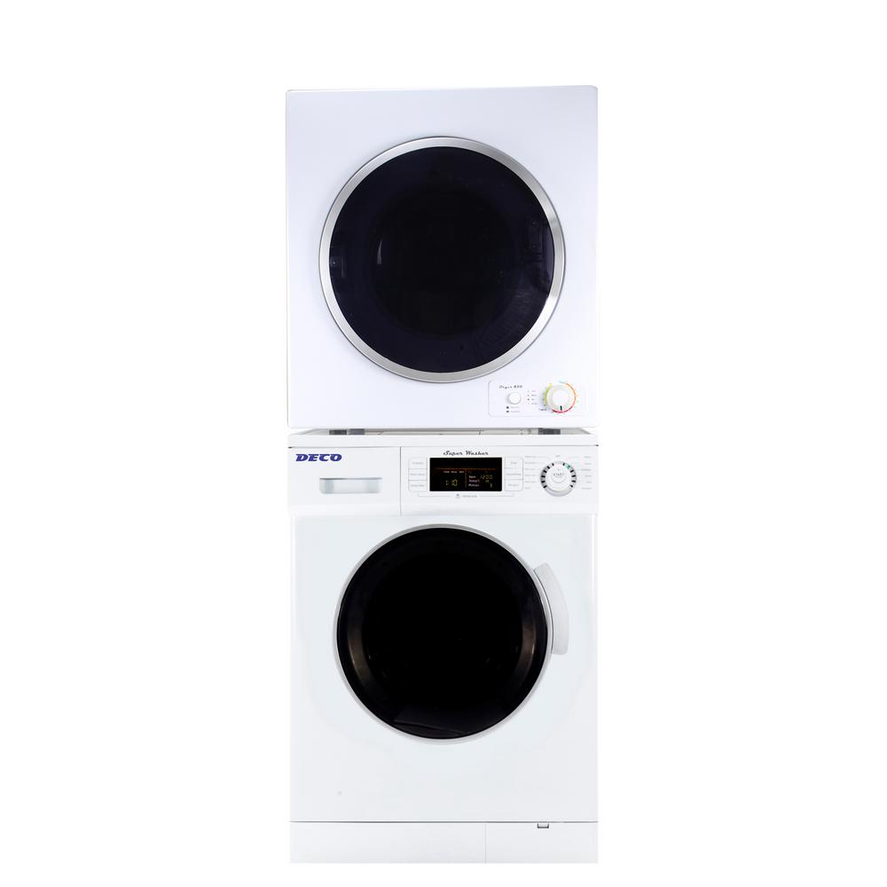 White Laundry Center with 1.6 cu. ft. Washer and 3.5 cu. ft. Electric Compact DryerDW824N+DD