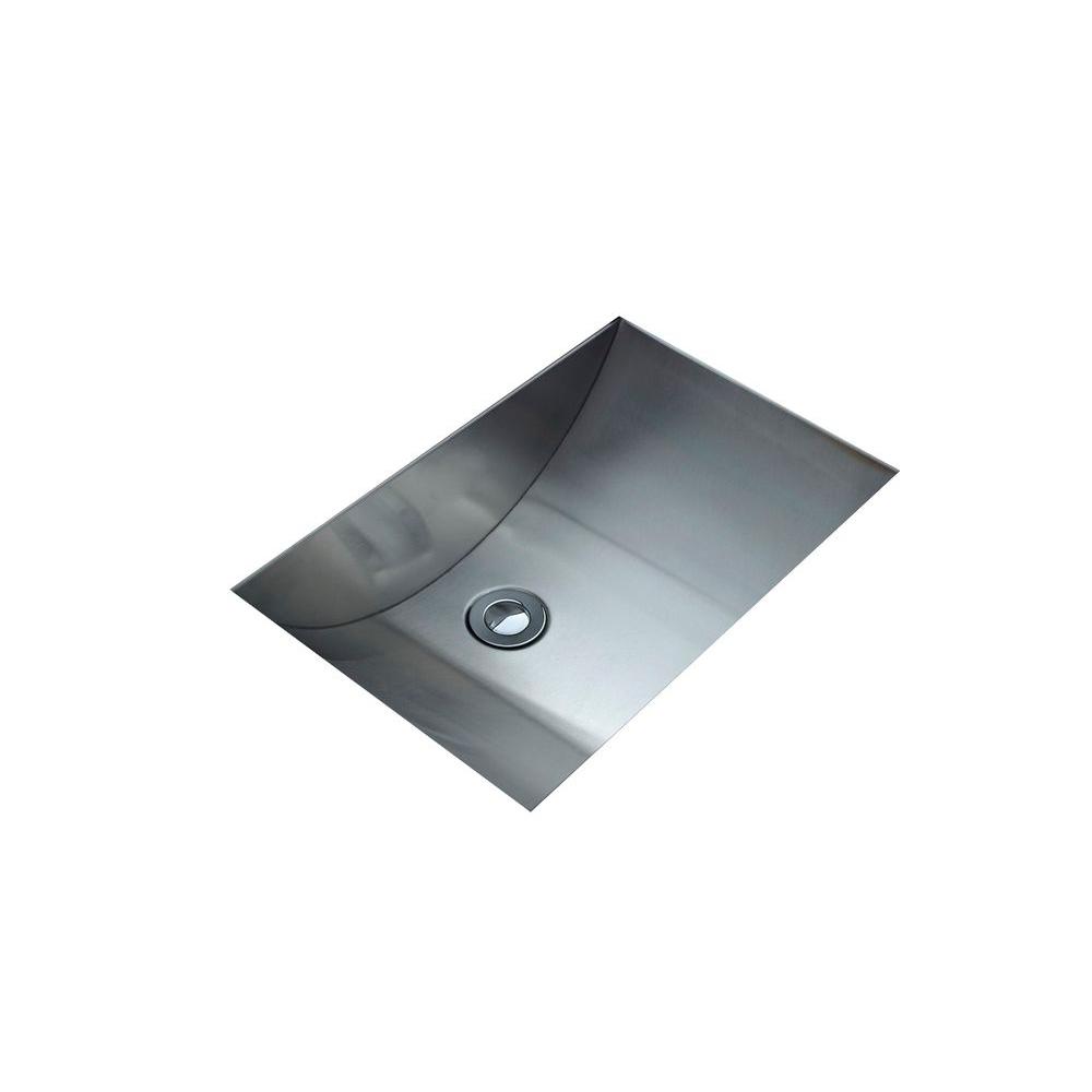 Rectangle Stainless Steel Undermount Bathroom Sinks Cantrio Undermount Bathroom Sink In Stainless Steel