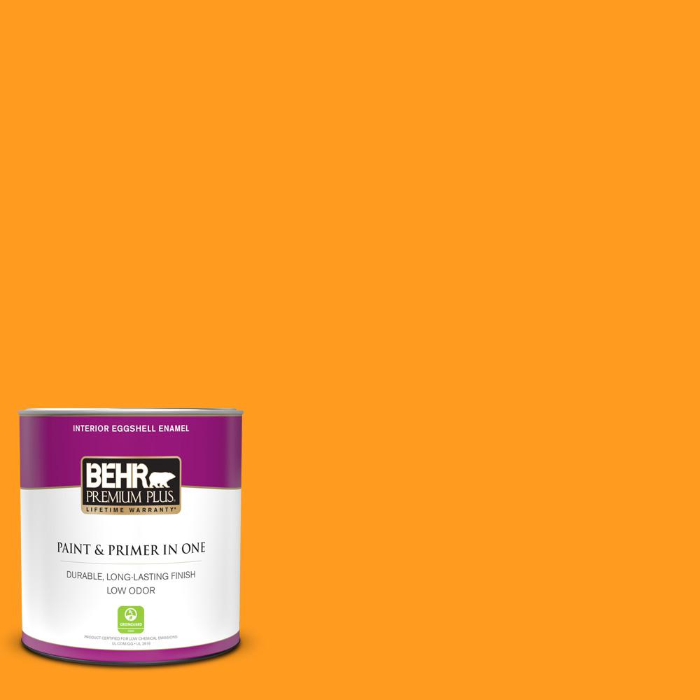 BEHR PREMIUM PLUS 1 qt. SG290 Orange Peel Eggshell Enamel Low Odor