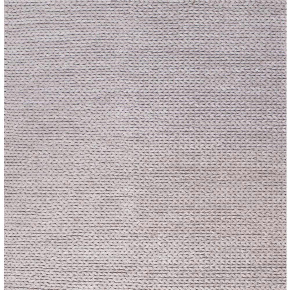 Nuloom Chunky Woolen Cable Light Grey 6 Ft X Square Area Rug
