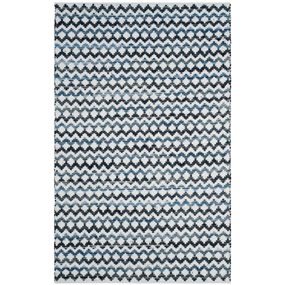 Safavieh Montauk Ivory Blue Black 5 Ft X 8 Area Rug Mtk120a Safavieh Montauk Ivory Blue Black 5 Ft X 8 Area Rug