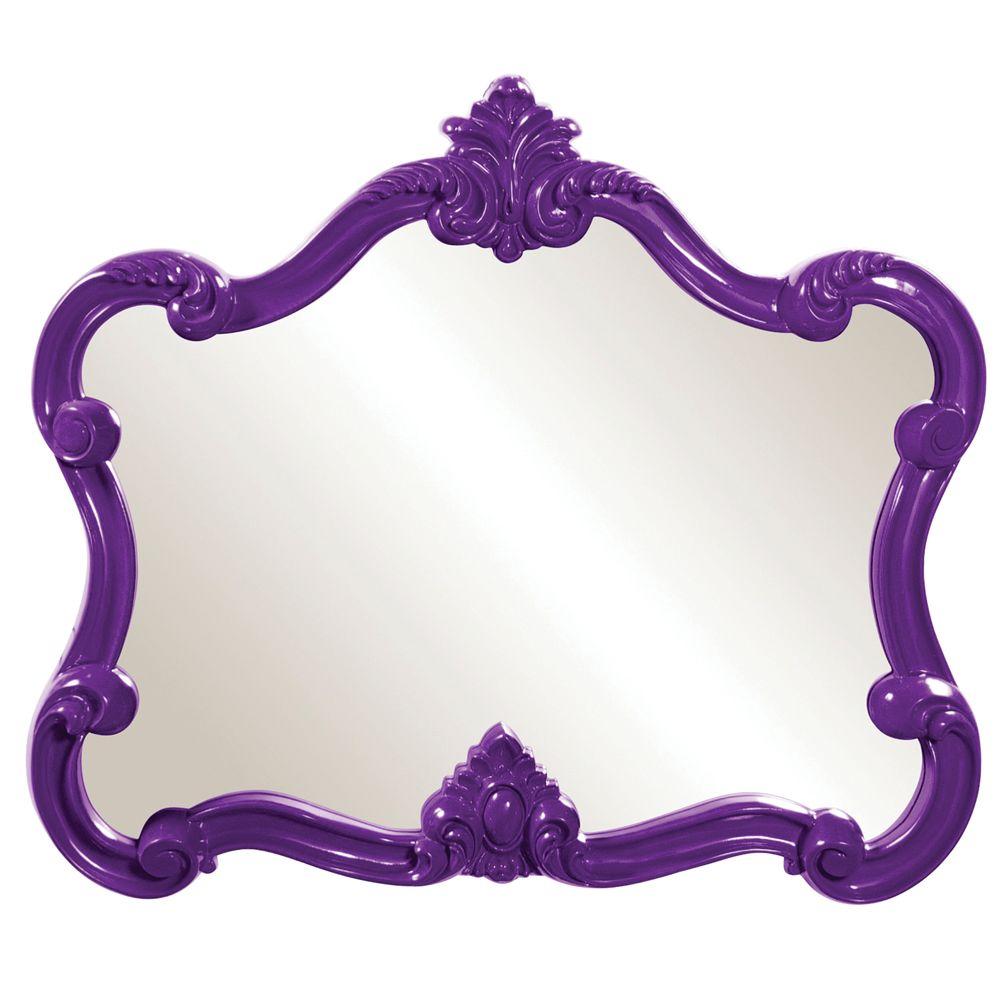 Purple Pick Up Today Wall Decor The Home Depot Glossy Purple Whimsical Framed Mirror