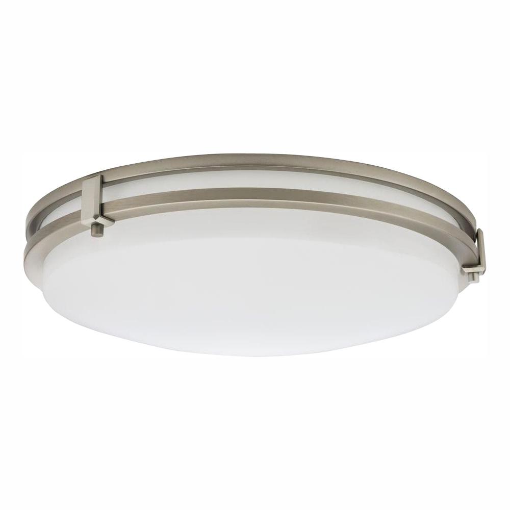 Lithonia Lighting Saturn 24Watt Brushed Nickel Integrated LED Flush