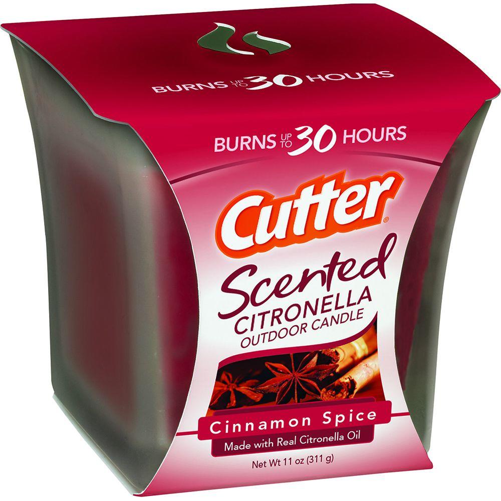 Cutter 11 oz. Cinnamon Spice Scented Citronella Outdoor CandleHG96150
