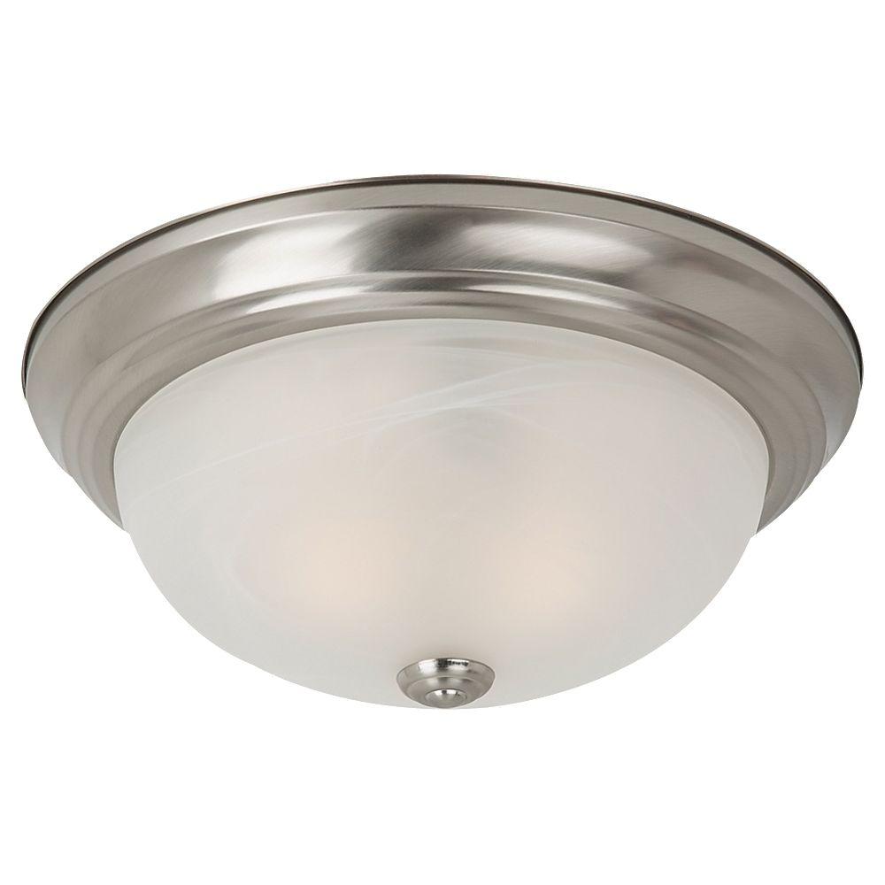 Sea Gull Lighting Windgate 3 Light Brushed Nickel Flushmount 75943 Sea Gull Lighting Windgate 3 Light Brushed Nickel Flushmount