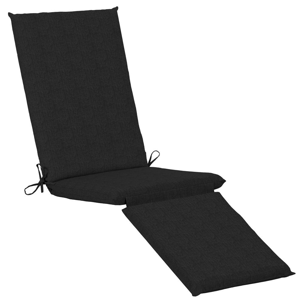 Sunbrella Outdoor Cushions Patio Furniture The Home Depot 19 X 44 5 Outdoor Chaise Lounge Cushion In Sunbrella Canvas Black