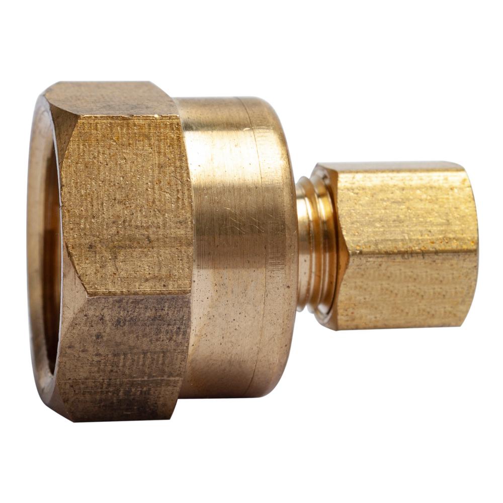 Ltwfitting 1 4 In. O.d. Comp X 1 2 In. Fip Brass Compression Adapter 