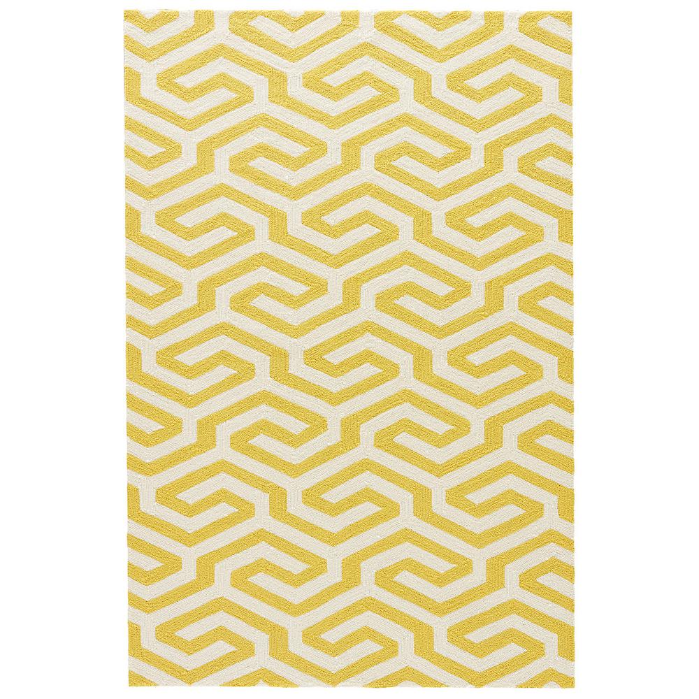 8 X 10 Yellow Waterproof Area Rugs The Home Depot Geometric Area Rug