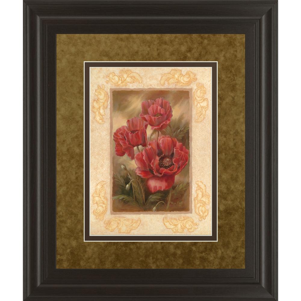 Classy ArtThe Lily Style by Vivian Flasch Framed Print Wall Art Red