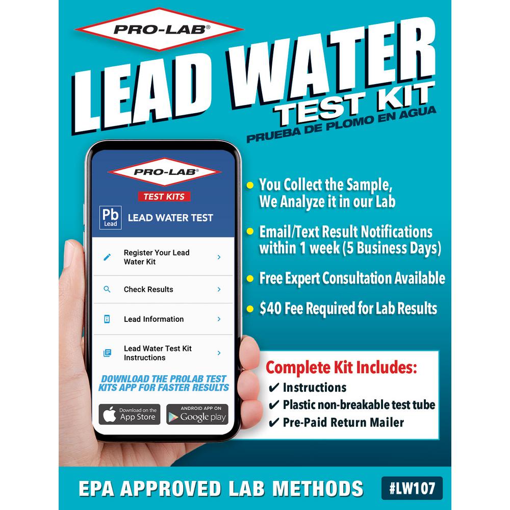 Pro Lab Lead In Water Test Kit Lw107 The Home Depot