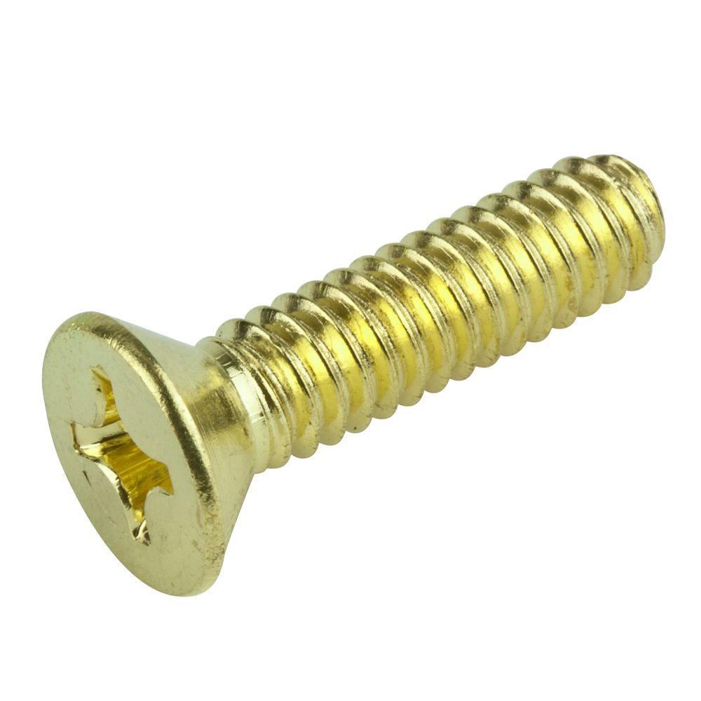 Everbilt 10 32 X 1 2 In Phillips Flat Head Brass Machine Screw 2