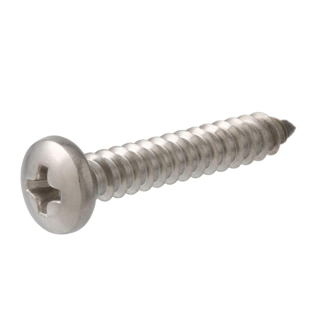 AISI 304 Stainless Steel 18-8 #6 X 1-1//4 Self-Tapping Sheet Metal Screws Round Phillips Drive 400 pcs TypeA