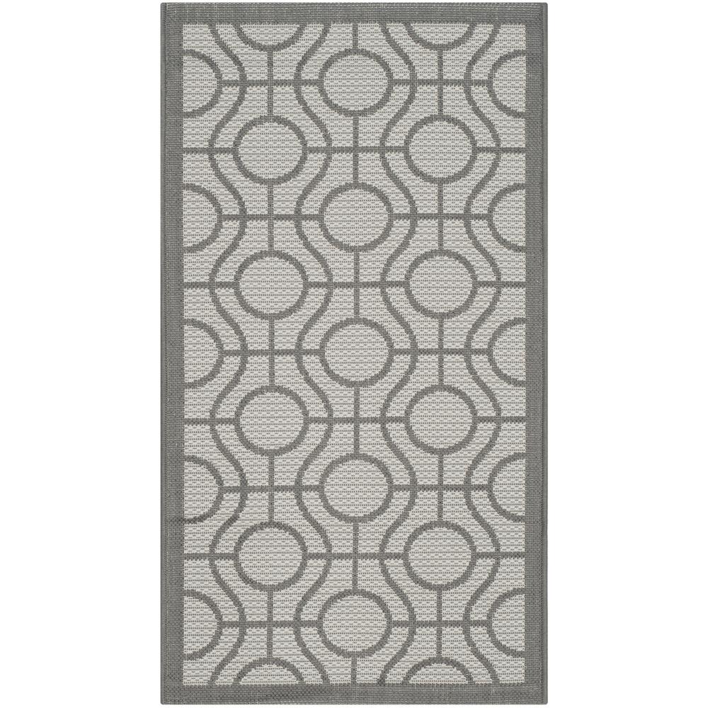 Safavieh Courtyard Light Gray/Anthracite 2 ft. x 4 ft. Indoor/Outdoor