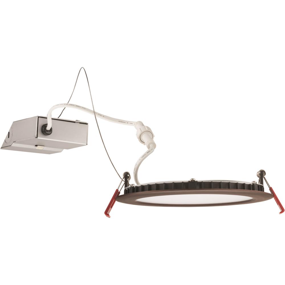 Lithonia Lighting Wafer 3 in. OilRubbed Bronze Integrated LED Recessed
