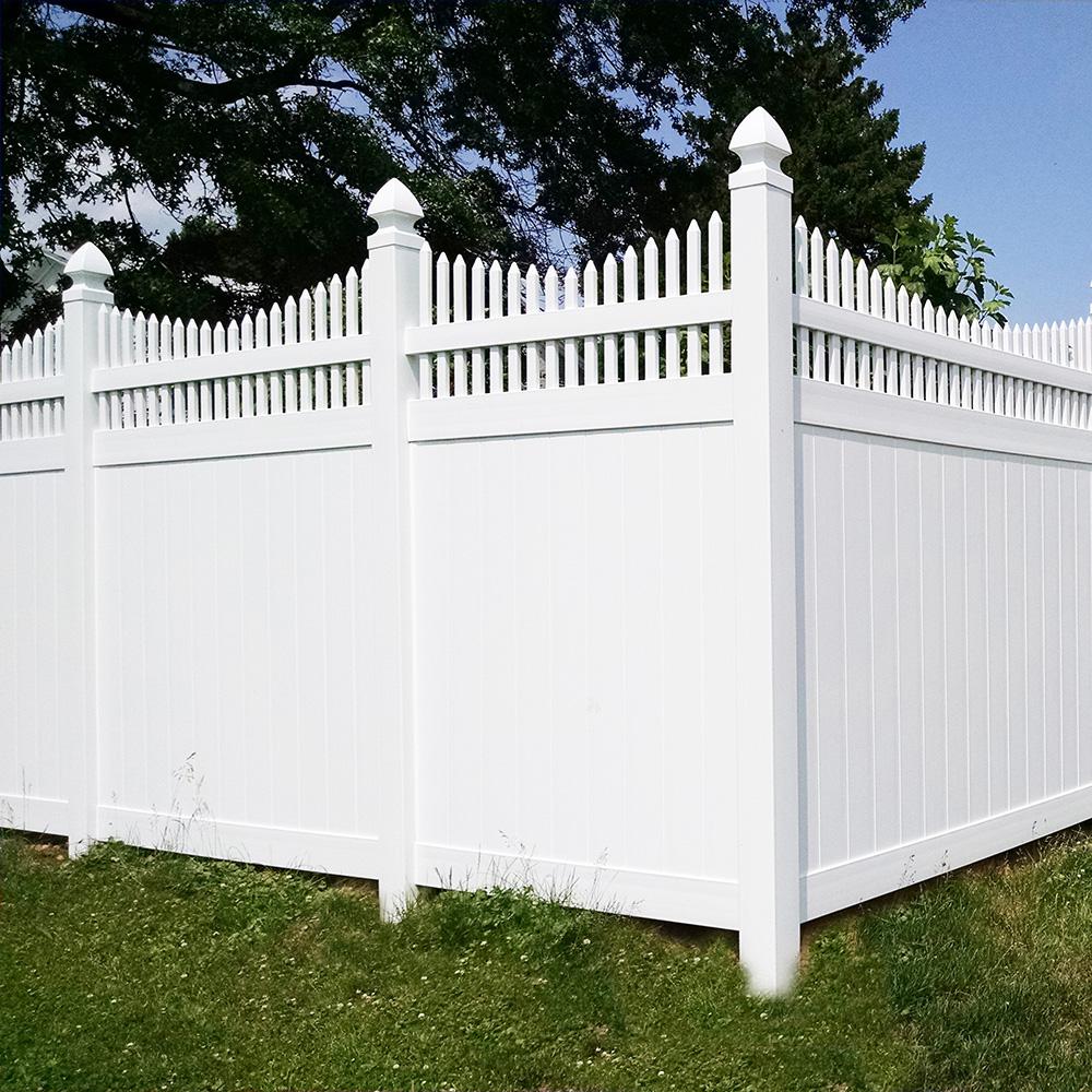 Weatherables 5 In X 5 In X 10 Ft White Vinyl Fence Line Post Lwpt Line 5x120 The Home Depot