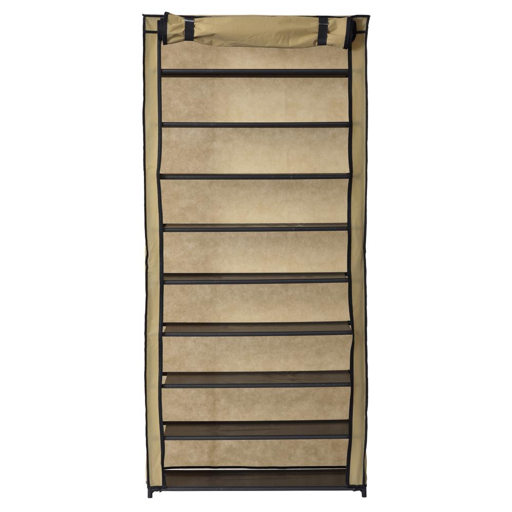 Shoe Storage Closet Organizers The Home Depot Shoe Organizer With Cover 30 Pair