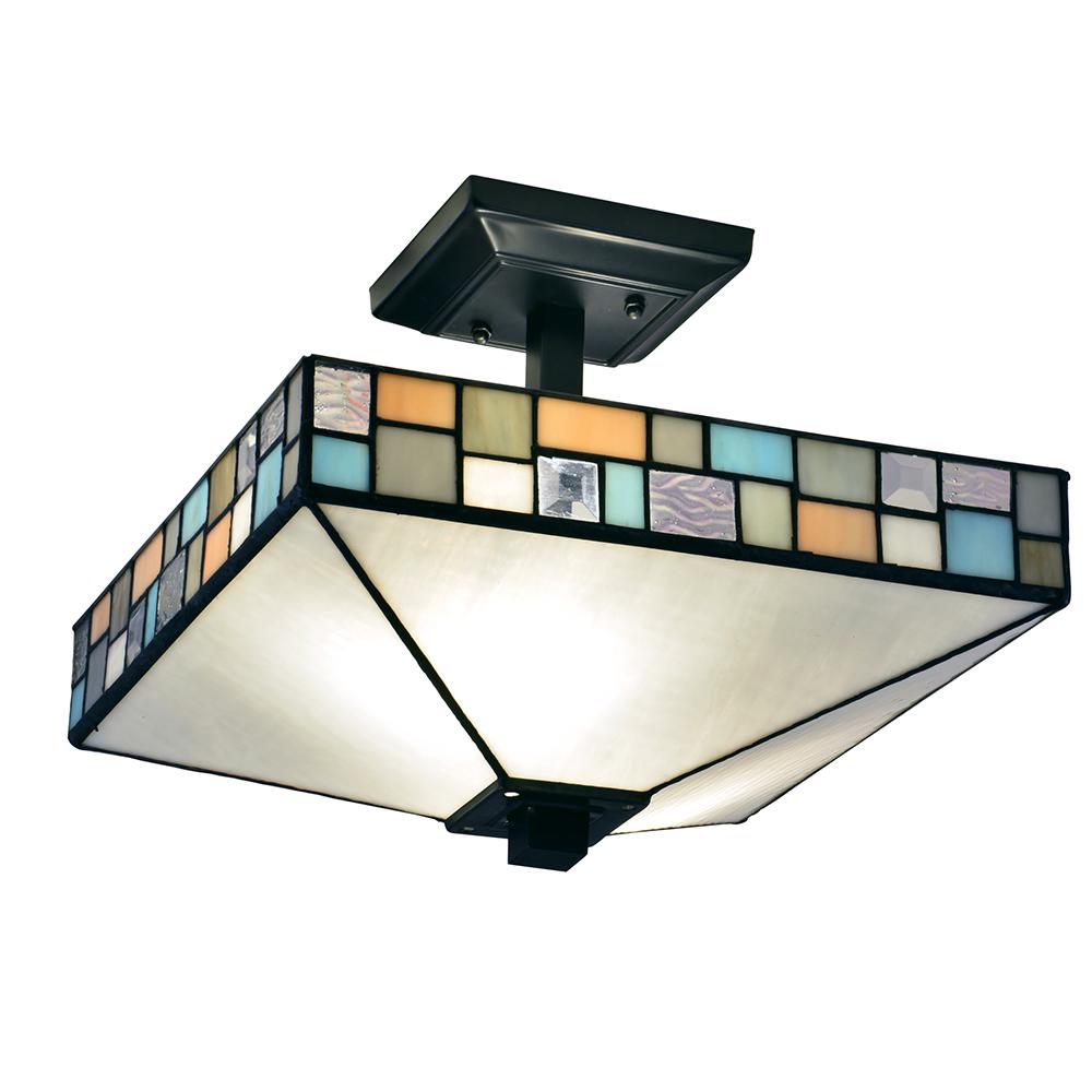 black square semi flushmount lights lighting the home depot