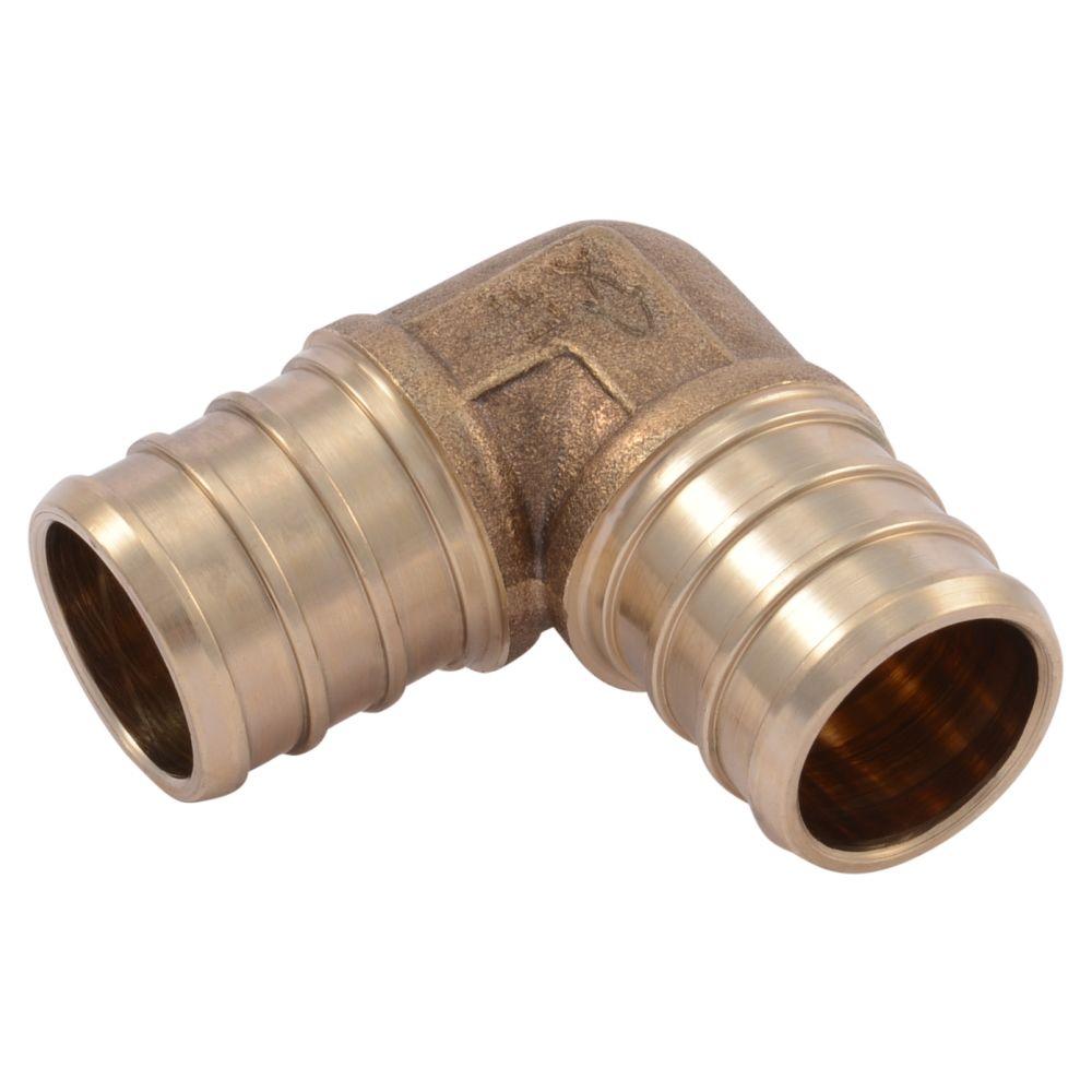 New 3/4" x 3/4" PEX 90 DEGREE BRASS ELBOWS Fitting Barbed Coupler LEAD FREE 10 