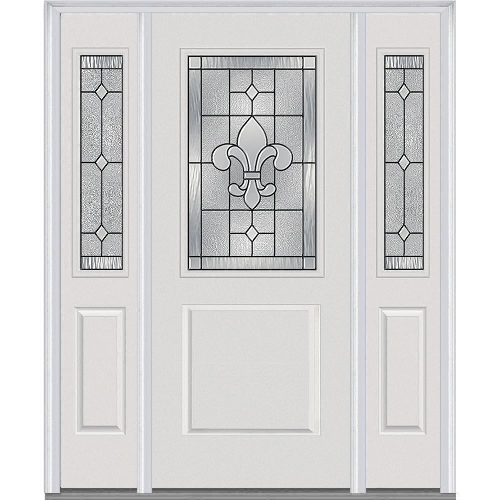 MMI Door 64 In X 80 In Carrollton Left Hand 1 2 Lite Decorative