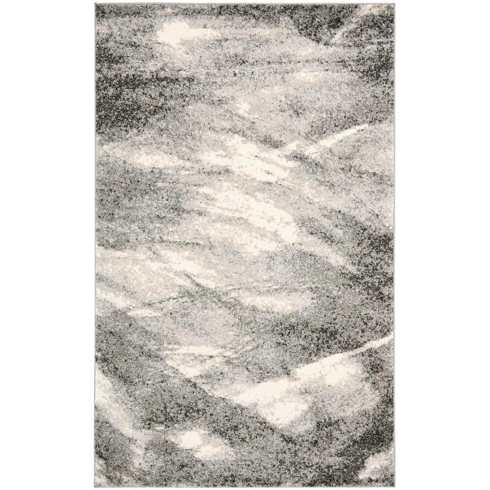 Safavieh Retro Grey Ivory 6 Ft X 9 Area Rug Ret2891 8012 Retro Grey Ivory 6 Ft X 9 Area Rug