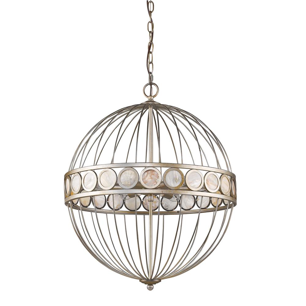 Bel Air Lighting Apollo 8 Light Antique Silver Leaf Chandelier 70659 Aria 6 Light Indoor Antique Silver Chandelier