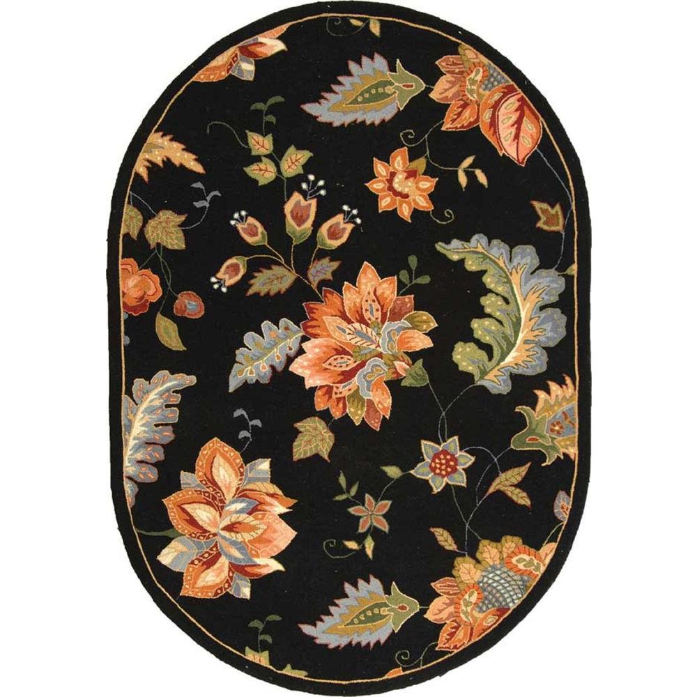 Safavieh Chelsea Black 8 ft. x 10 ft. Oval Area RugHK306B8OV The