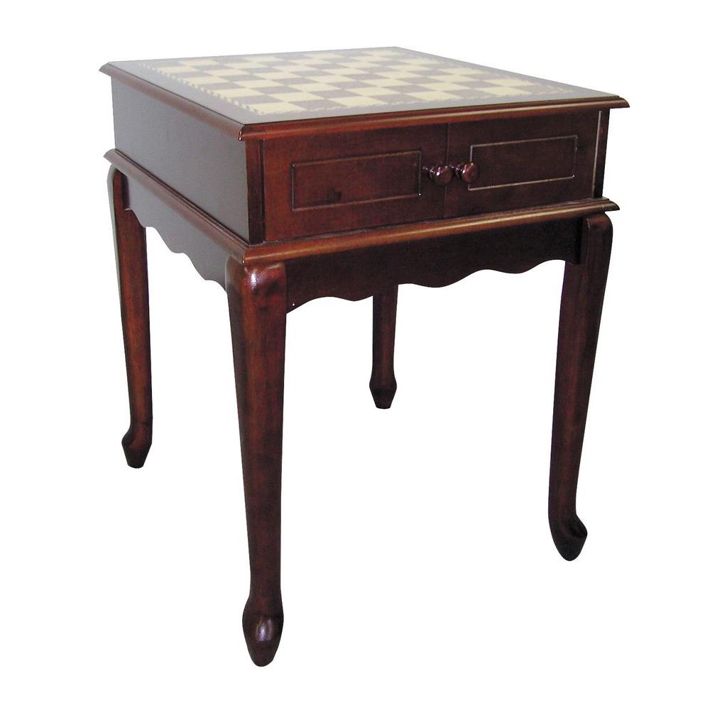 Cherry Chess End Table H 35 The Home Depot