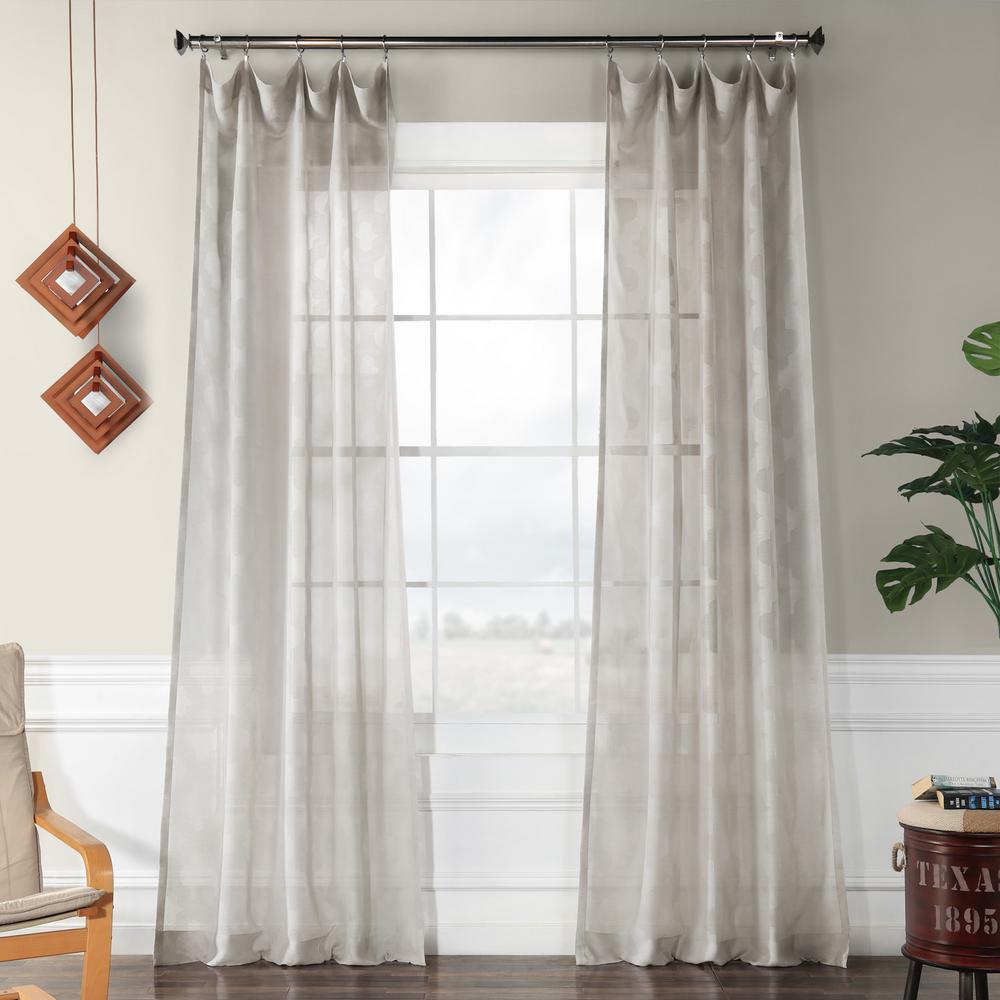 Exclusive Fabrics Furnishings Calais Tile Gray Patterned Linen