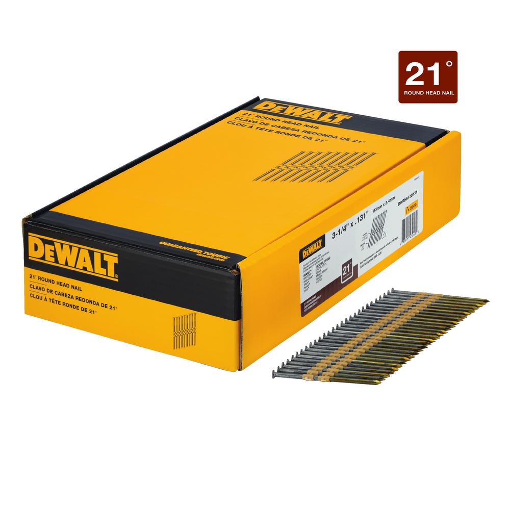 31/4 x 0.131 inch Framing Nail Gun Nailer Tool 2000 Nails Box 21