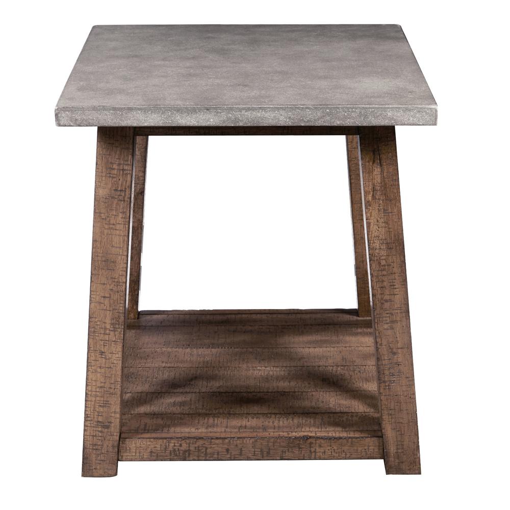 HomeFare Farmhouse Style Distressed End Table-DS-D153-211 ...