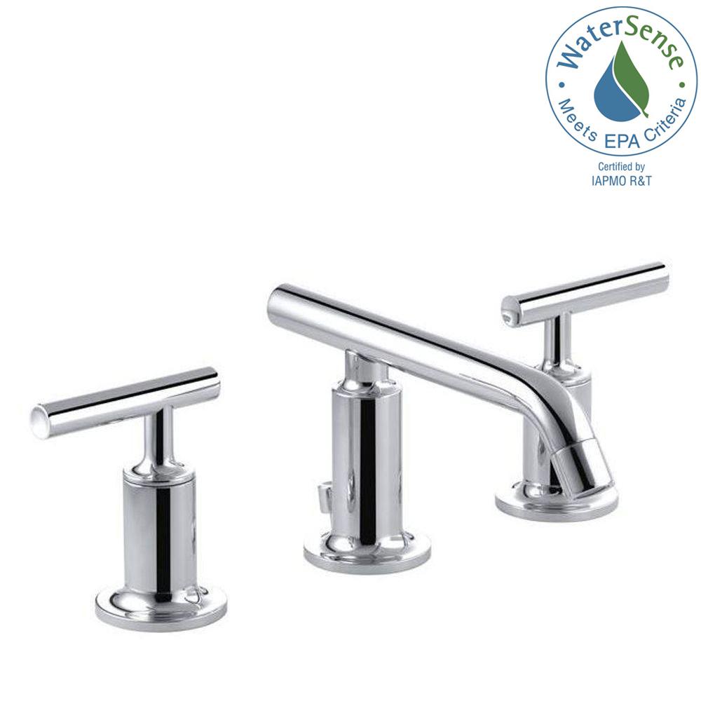 KOHLER Purist 8 In. Widespread 2-Handle Bathroom Faucet In Polished ...