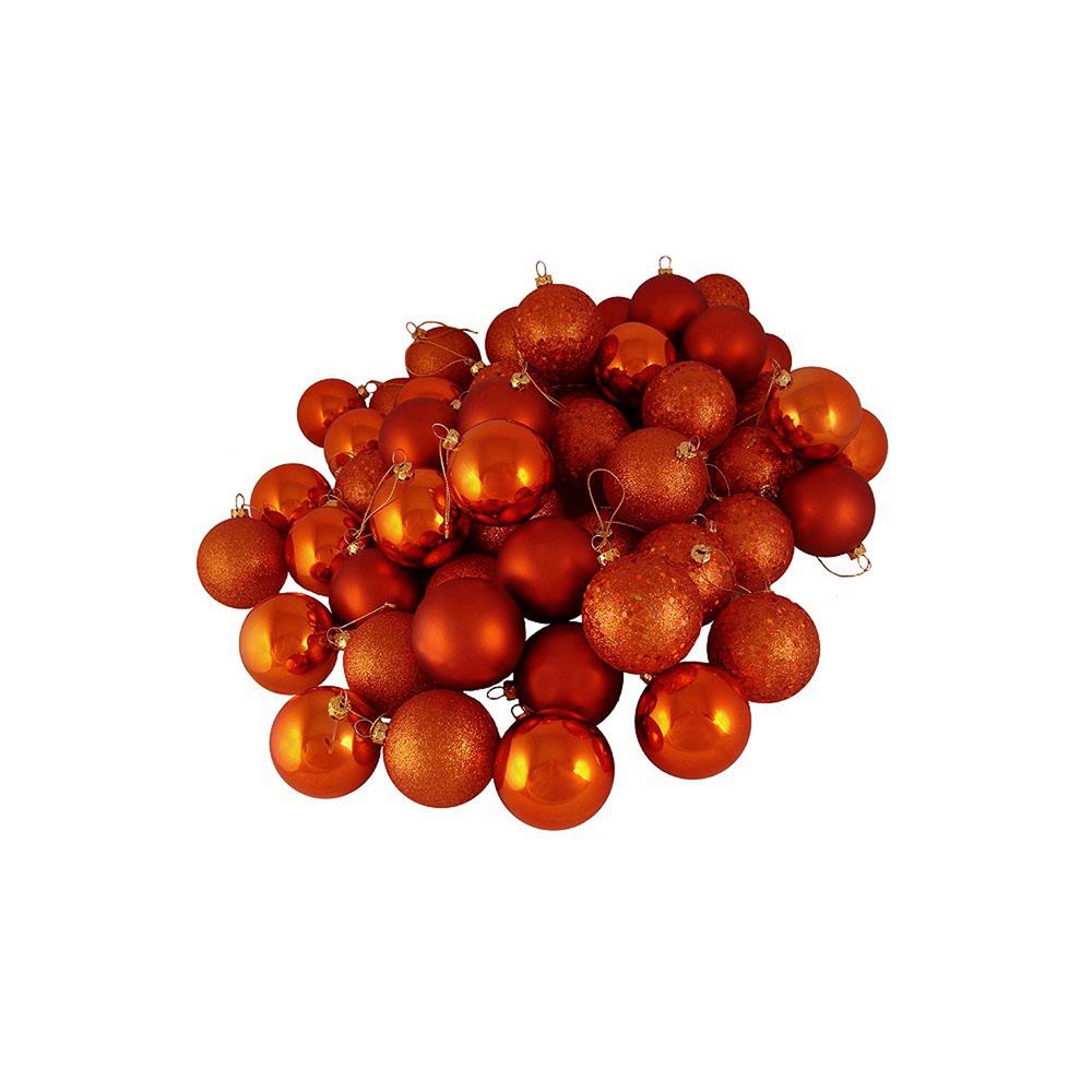 60 mm burnt orange shatterproof 4 finish christmas ball ornaments - Orange Christmas Tree Decorations 60 mm burnt orange shatterproof 4 finish christmas ball ornaments - Orange Christmas Tree Decorations