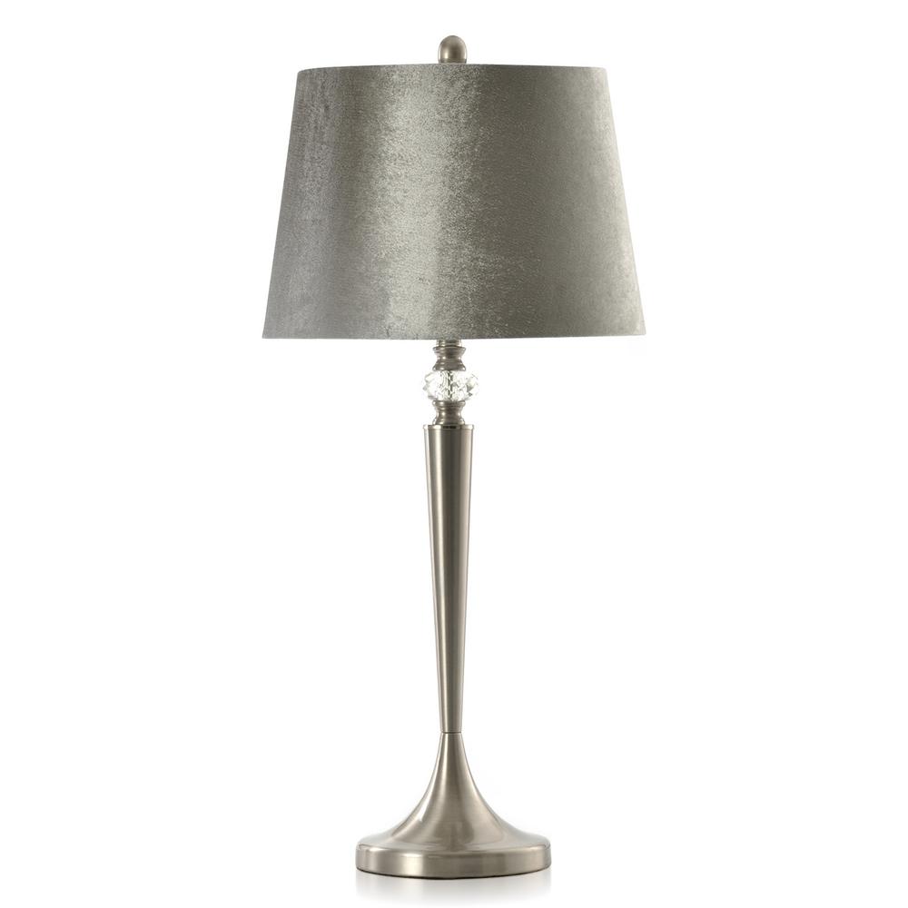 silver grey bedside lamps