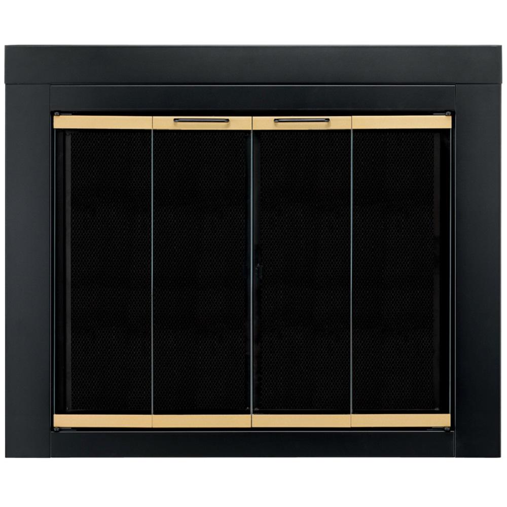 Pleasant Hearth Arrington Medium Glass Fireplace Doors Ar 1021