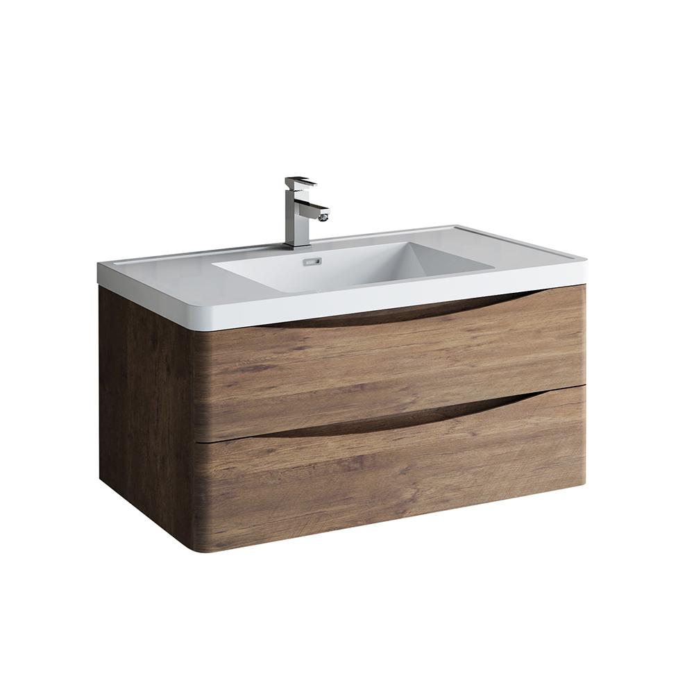 Fresca Tuscany 40 In Modern Wall Hung Vanity Rosewood With Fresca Tuscany 40 In Modern Wall Hung