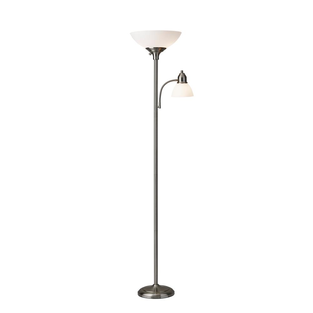 Adesso Glenn 71 In Steel Floor Lamp