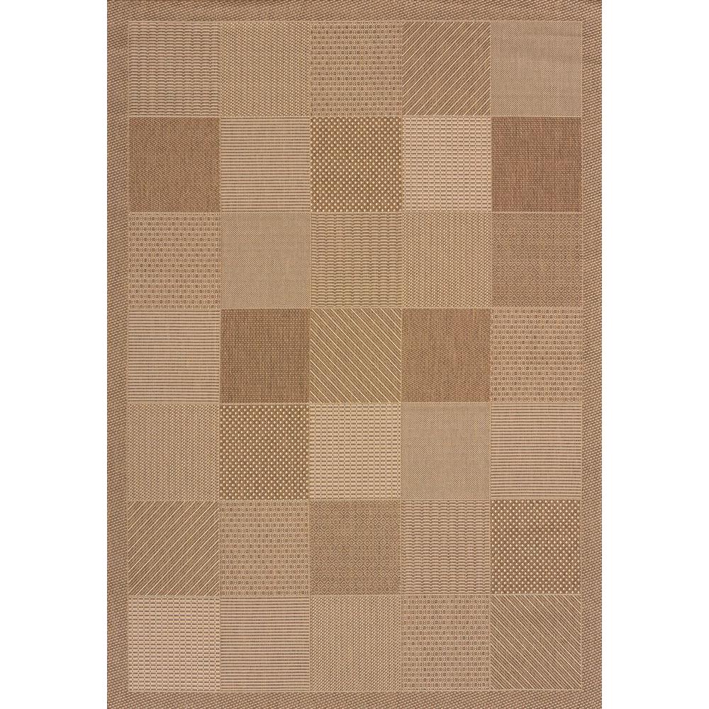 United Weavers Patio Block Brown 7 ft. 10 in. x 10 ft. 6 in. Indoor