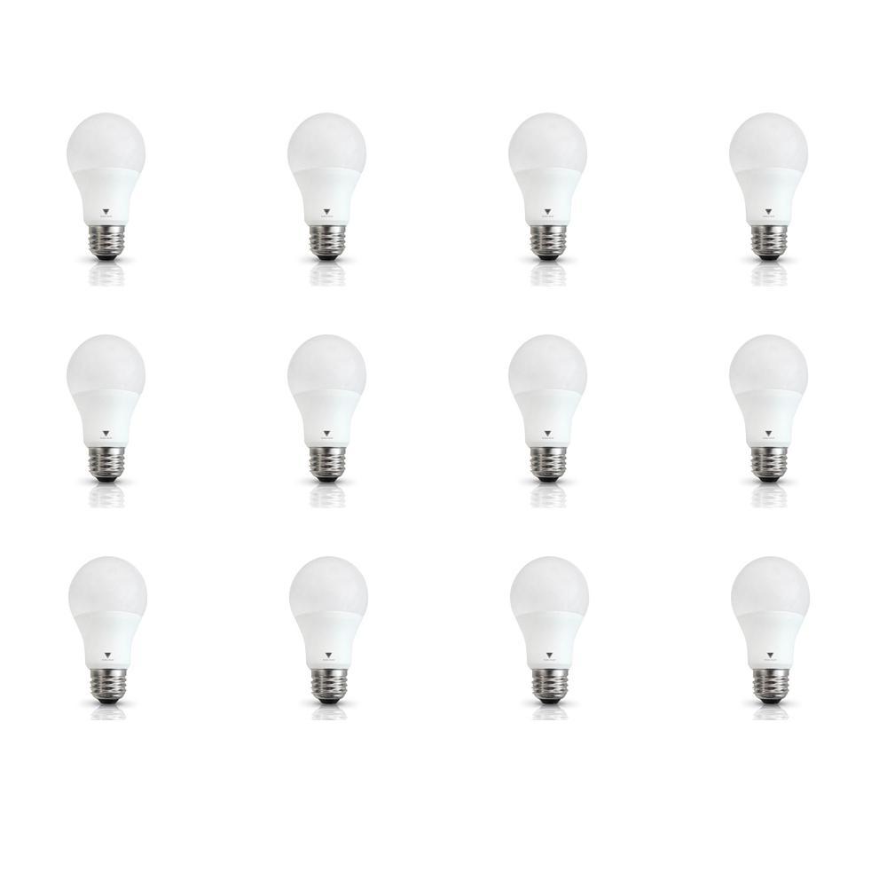 Triglow 60 Watt Equivalent A19 E26 Base Led Light Bulb Deco White 12 Pack Triglow 60 Watt Equivalent A19 E26 Base Led Light Bulb Deco White 12 Pack