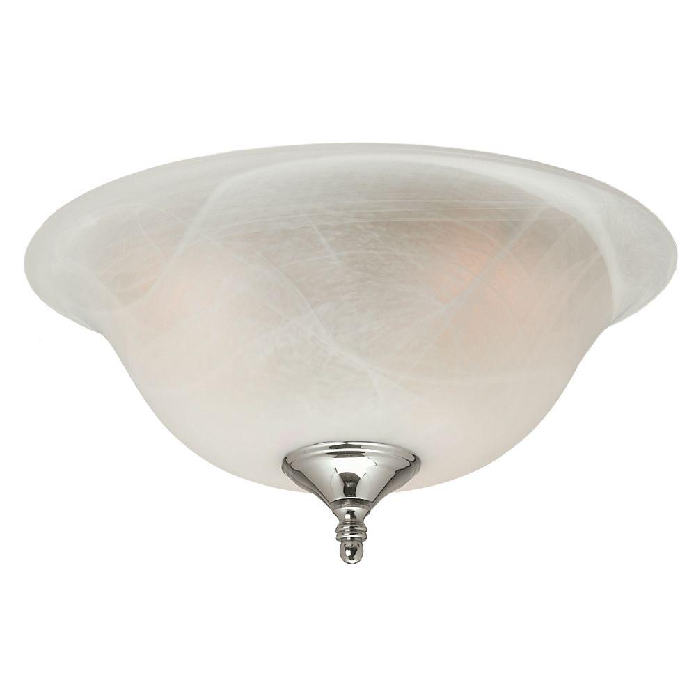 Hunter 2-Light Swirled Marble Dual-Use Ceiling Fan Light ...