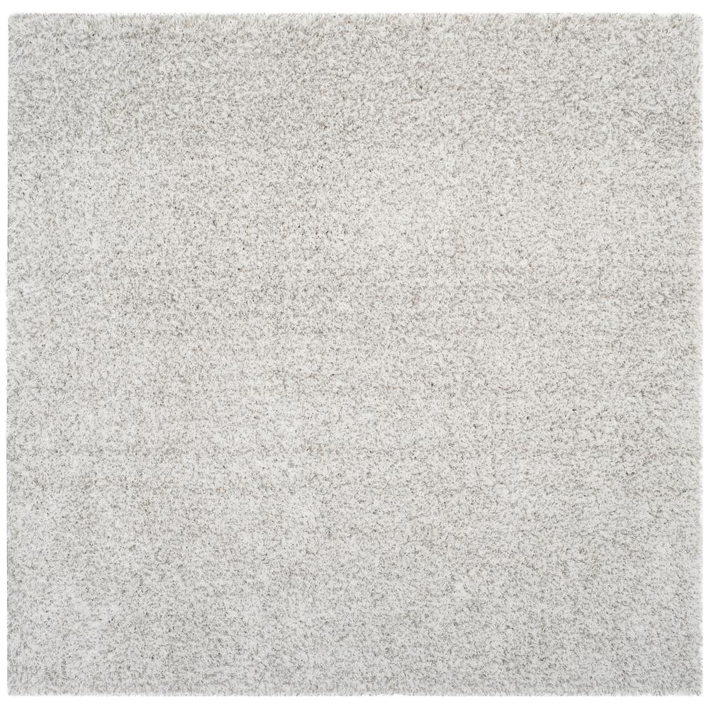 Safavieh California Shag White/Light Gray 6 ft. 7 in. x 6 ...