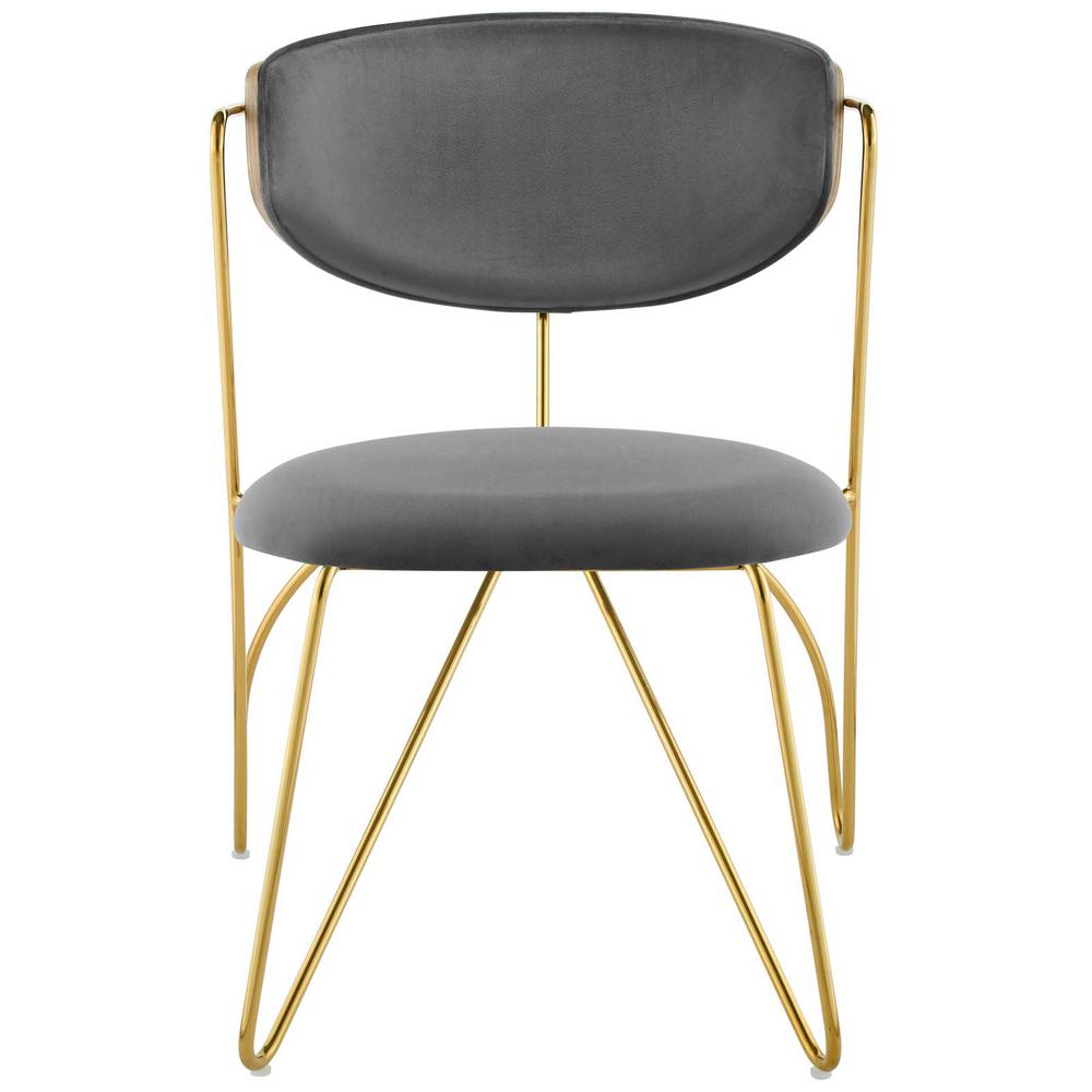 Modway Prevail Gold Gray Stainless Steel Dining And Accent Prevail Gold Gray Stainless Steel Dining And Accent Performance Velvet Chair By Modway