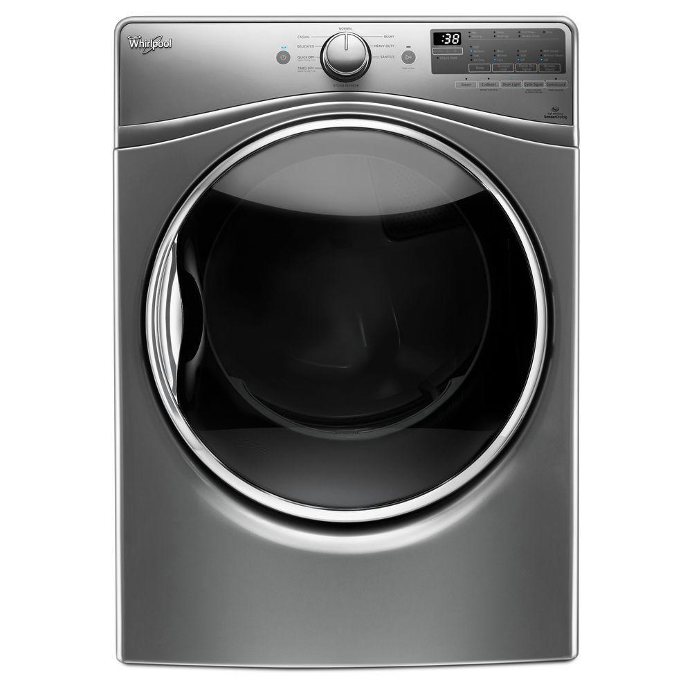 Whirlpool 7 4 Cu Ft 120 Volt Stackable Chrome Shadow Gas Vented 120 Volt Stackable Chrome Shadow Gas Vented Dryer With