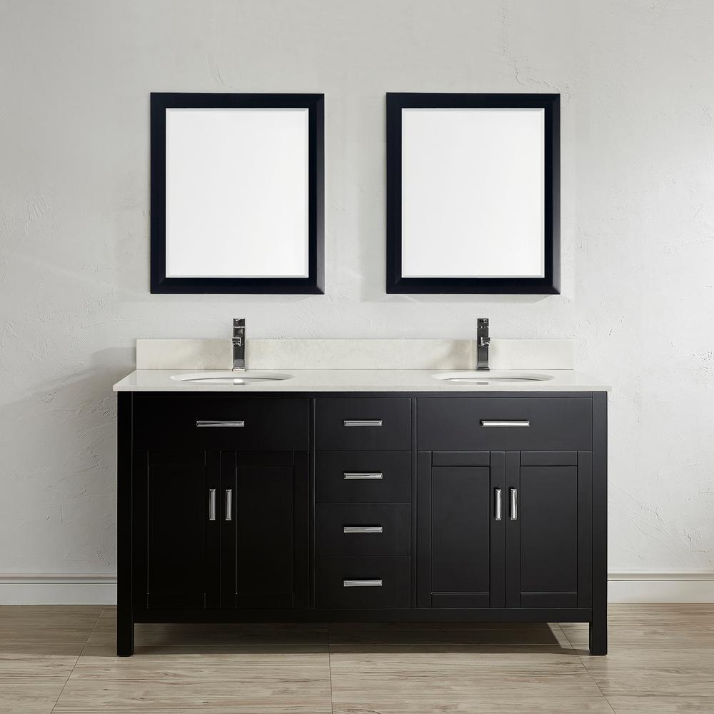 Studio Bathe Kalize II 63 in. W x 22 in. D Vanity in Espresso with ...