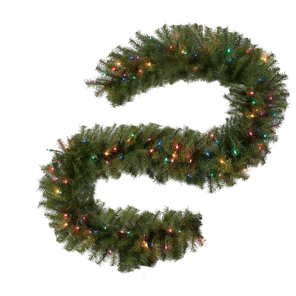 Simple Home Depot Christmas Garland for Large Space