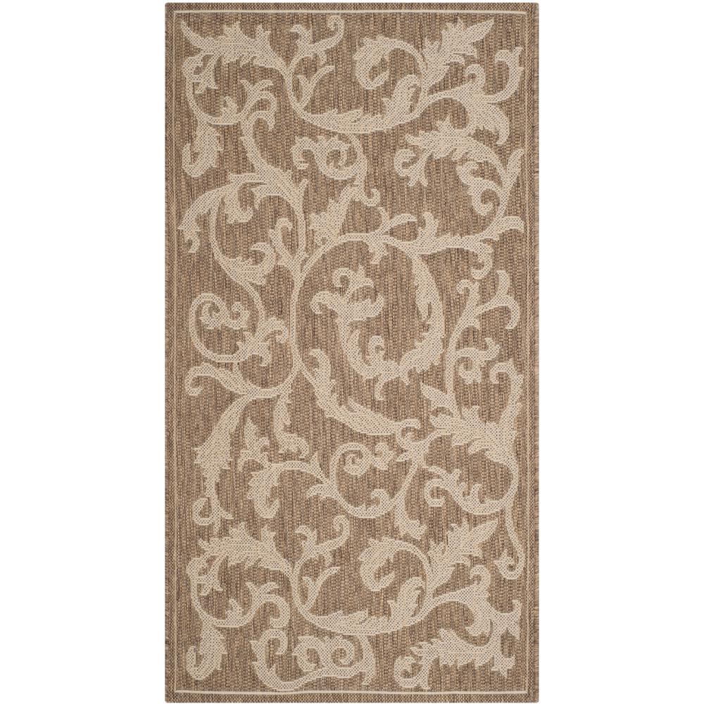 Safavieh Courtyard Brown/Natural 2 ft. x 4 ft. Indoor/Outdoor Area Rug