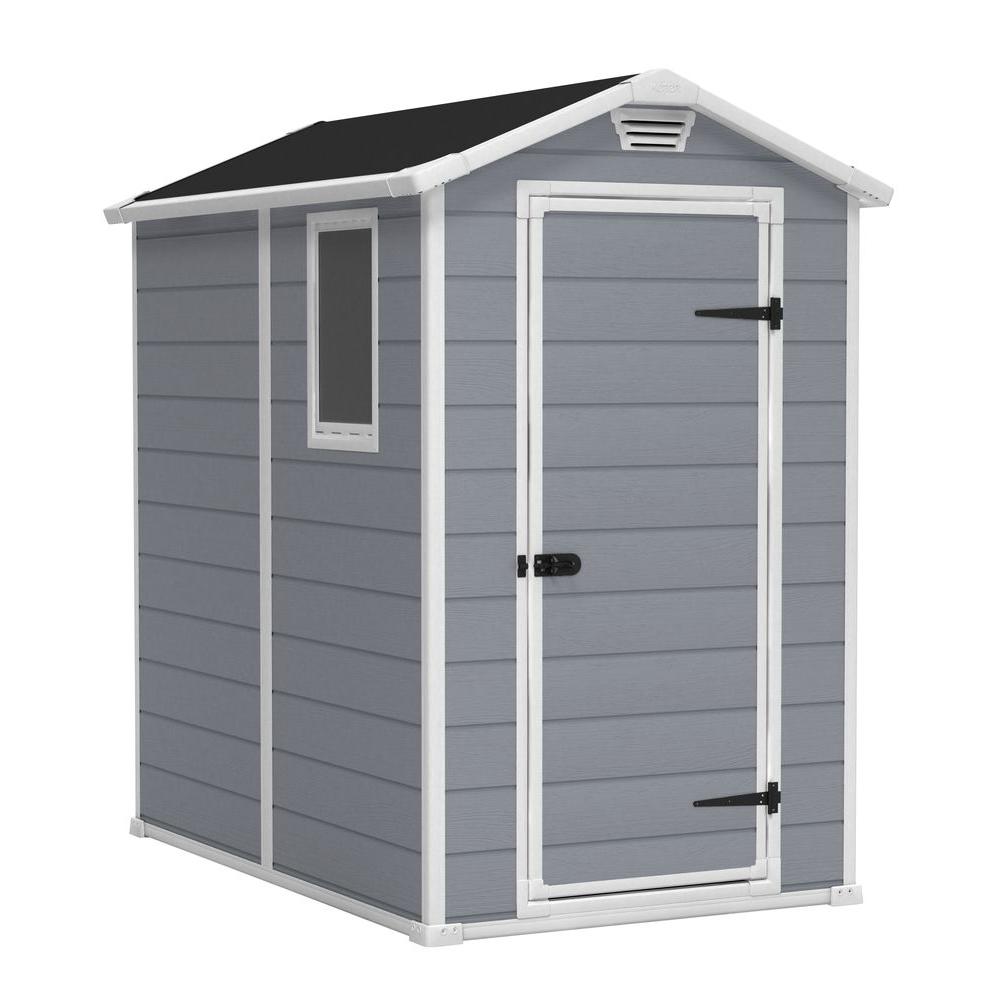 Keter Manor 4 Ft X 6 Ft Outdoor Storage Shed 212917 The Home Depot
