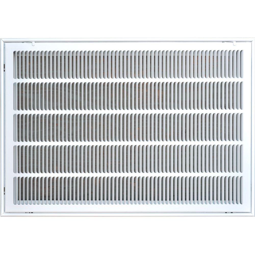 SPEEDIGRILLE 20 in. x 30 in. Return Air Vent Filter Grille, White with Fixed BladesSG2030 FG