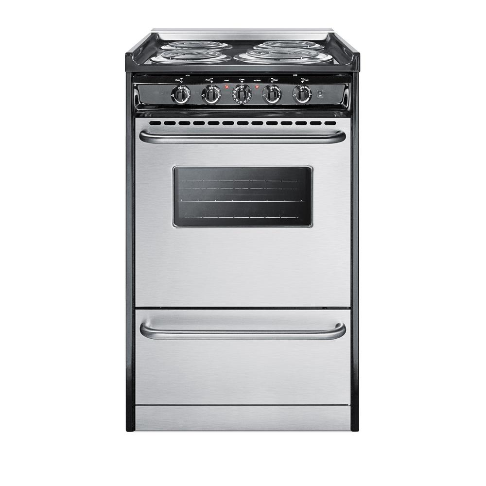 Summit Appliance 20 in. 2.5 cu. ft. SlideIn Electric Range in