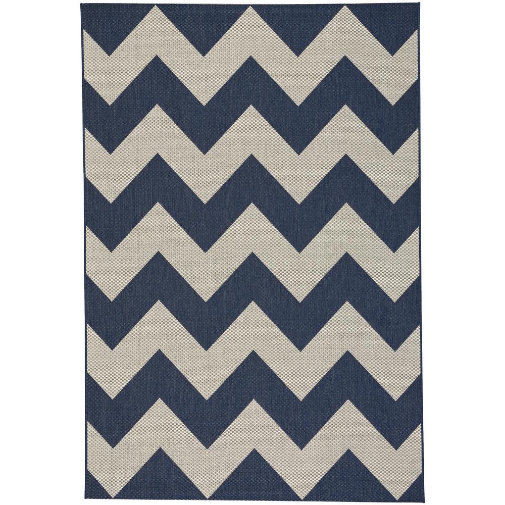 Capel Outdoor Rugs The Home Depot Elsinore Chevron Midnight Blue 4 Ft X 6 Indoor Outdoor Area